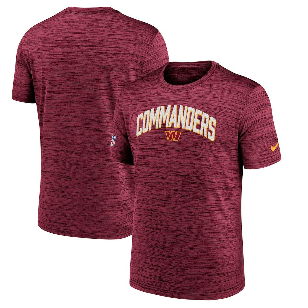 Washington Commanders Sideline Velocity Athletic Stack Performance T-Shirt Burgundy | Nike for Sale