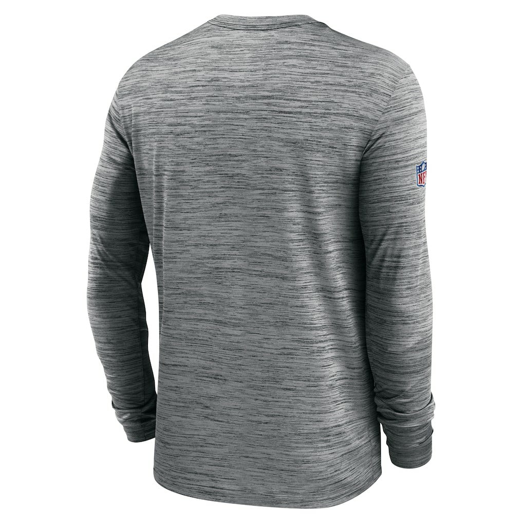 New Orleans Saints Sideline Velocity Athletic Stack Performance Long Sleeve T-Shirt Gray | Nike for Sale