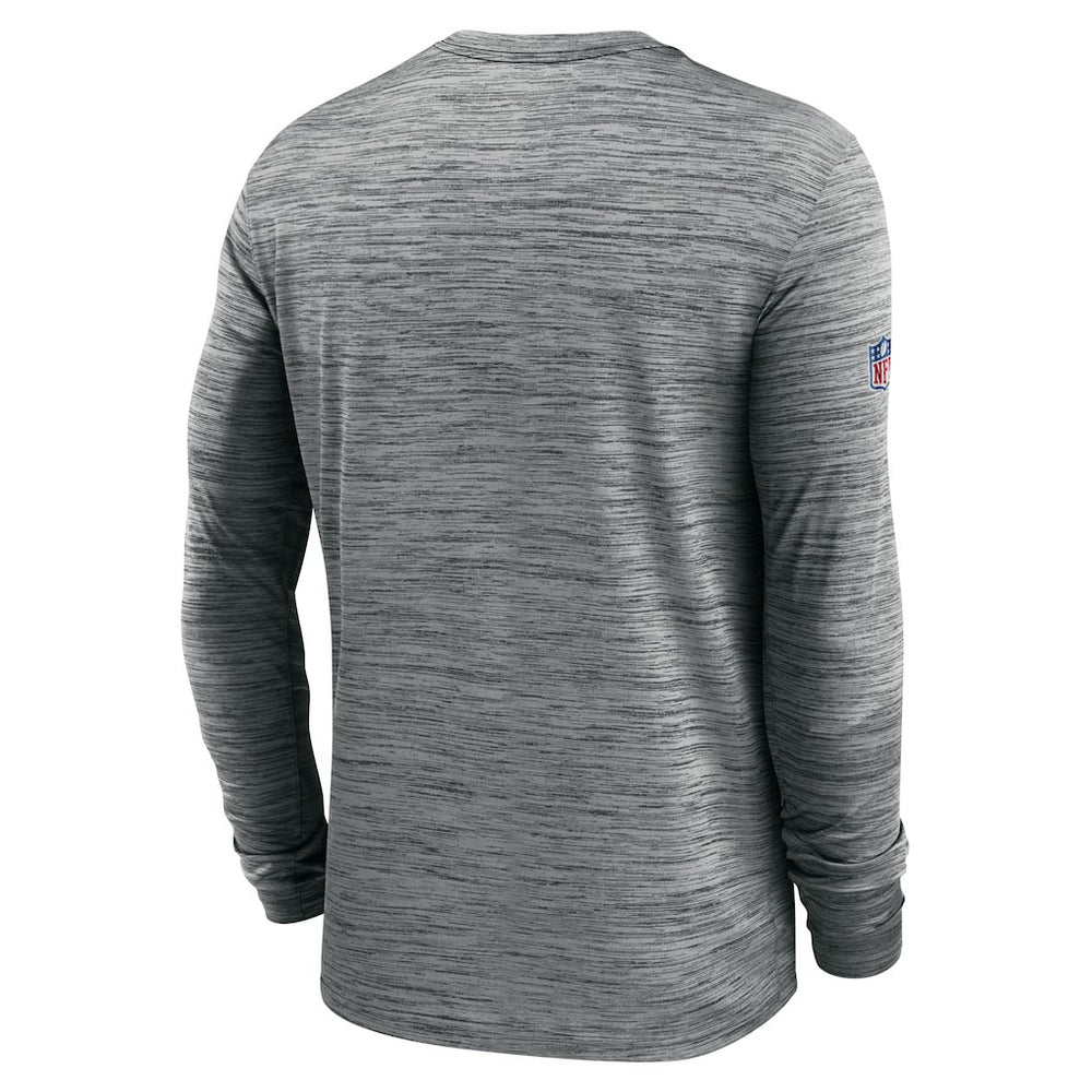 New Orleans Saints Sideline Velocity Athletic Stack Performance Long Sleeve T-Shirt Gray | Nike for Sale