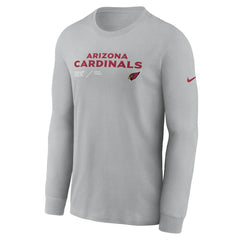 Arizona Cardinals Sideline Infograph Lock Up Performance Long Sleeve T-Shirt Gray | Nike for Sale