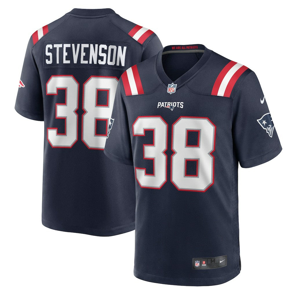Rhamondre Stevenson New England Patriots Game Jersey Navy | Nike for Sale