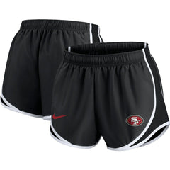 San Francisco 49ers Women's Plus Size Logo Performance Tempo Shorts Charcoal | Nike for Sale
