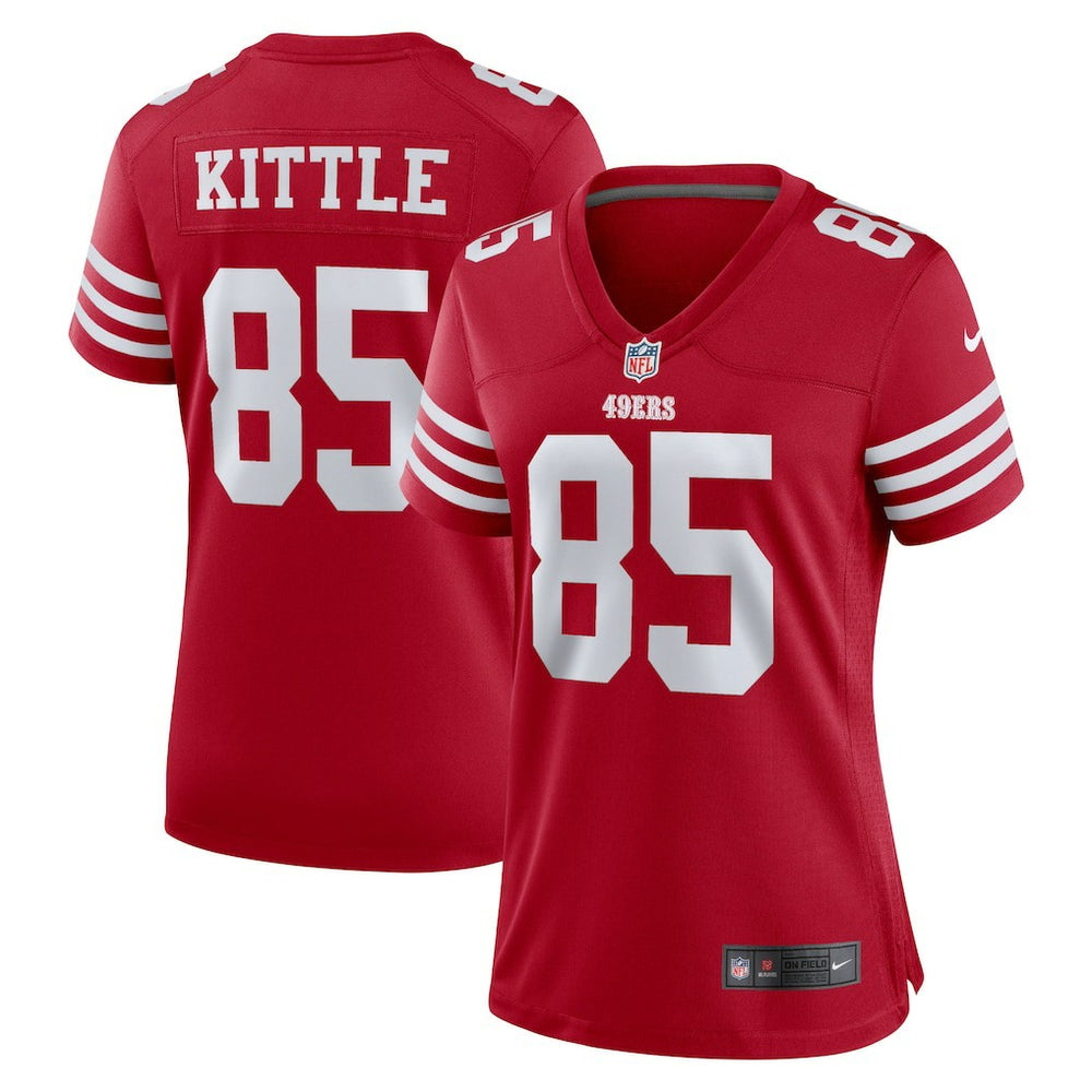 George Kittle San Francisco 49ers Women's Team Game Player Jersey Scarlet | Nike for Sale