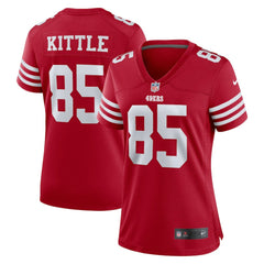 George Kittle San Francisco 49ers Women's Team Game Player Jersey Scarlet | Nike for Sale
