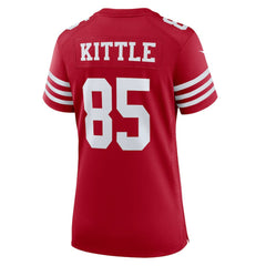 George Kittle San Francisco 49ers Women's Team Game Player Jersey Scarlet | Nike for Sale