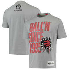 Toronto Raptors BALL'N Since 1995 T-Shirt Heathered Gray - NBA