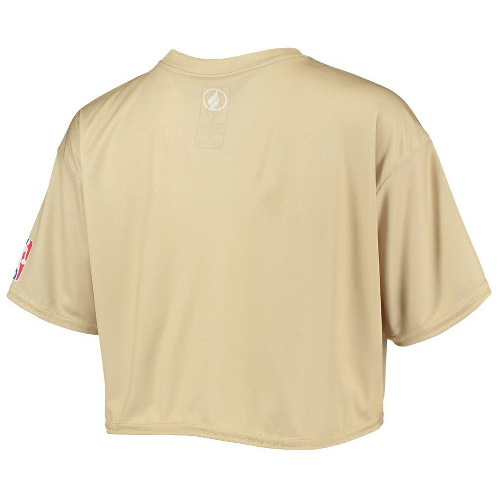 Brooklyn Nets Women's Tan Sand Crop Top - NBA