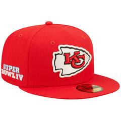 Kansas City Chiefs New Era Super Bowl IV Pop Sweat 59FIFTY Fitted Hat Red | NFL