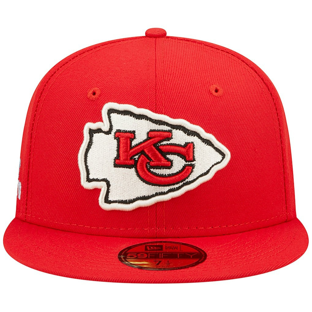 Kansas City Chiefs New Era Super Bowl IV Pop Sweat 59FIFTY Fitted Hat Red | NFL