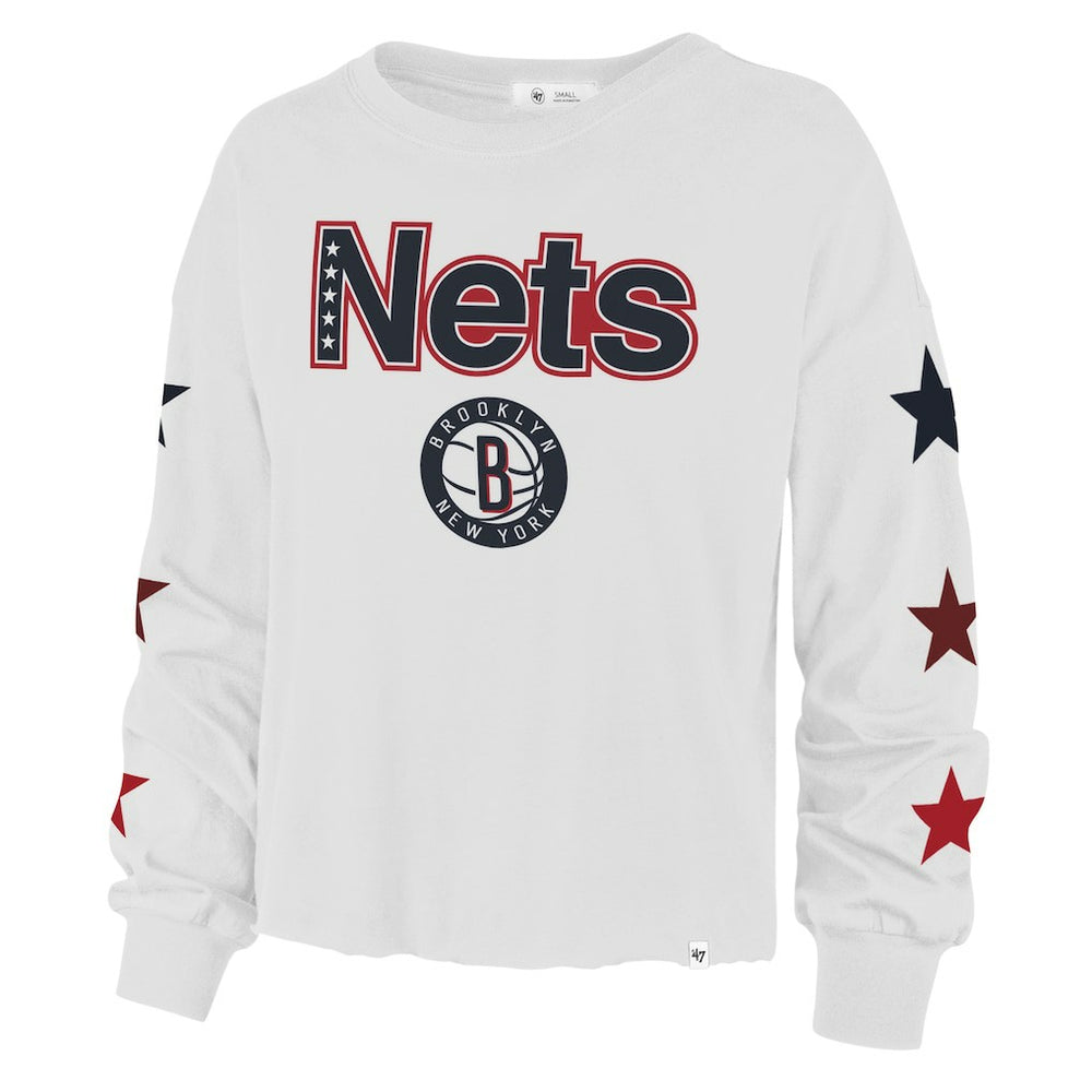 Brooklyn Nets '47 Women's 2021/22 City Edition Call Up Parkway Long Sleeve T-Shirt White - NBA
