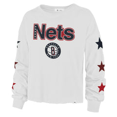 Brooklyn Nets '47 Women's 2021/22 City Edition Call Up Parkway Long Sleeve T-Shirt White - NBA