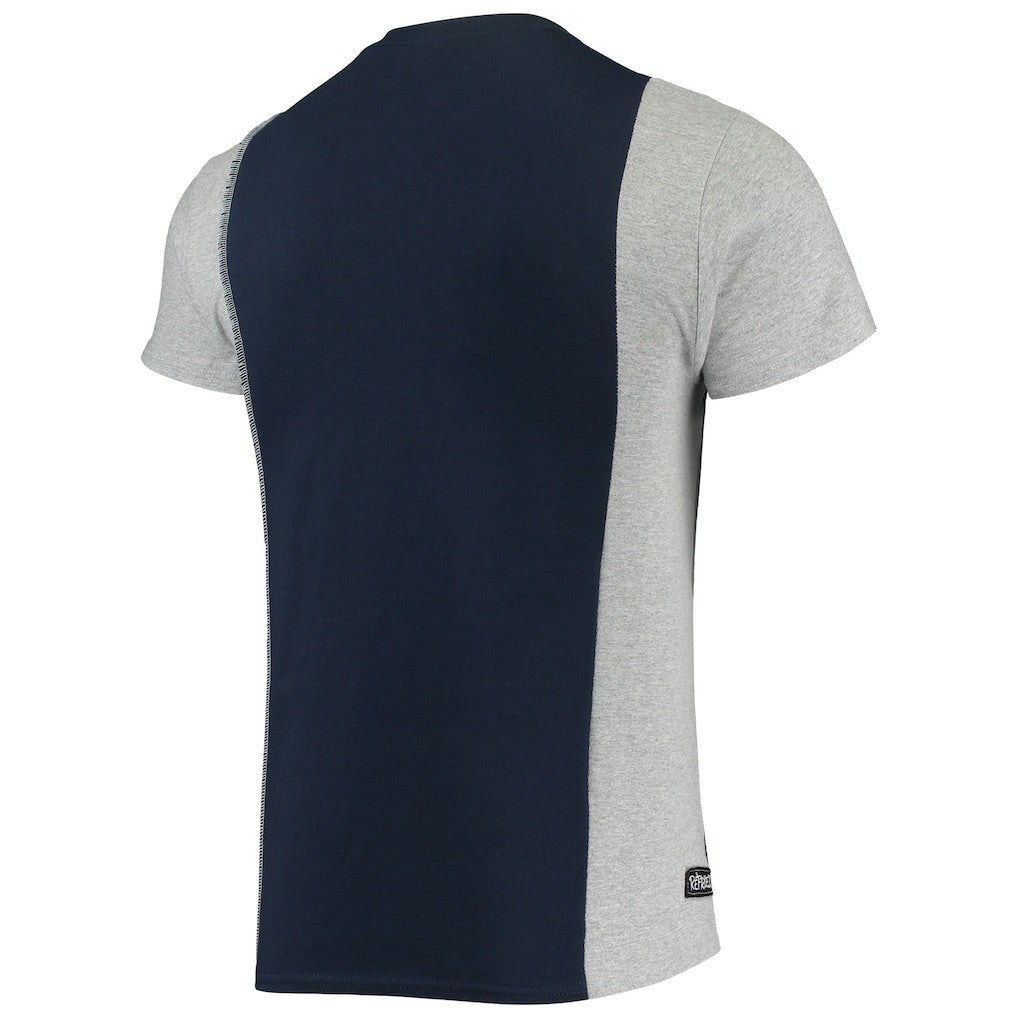 Chicago Bears Refried Apparel Sustainable Split T-Shirt Navy/Heathered Gray | NFL