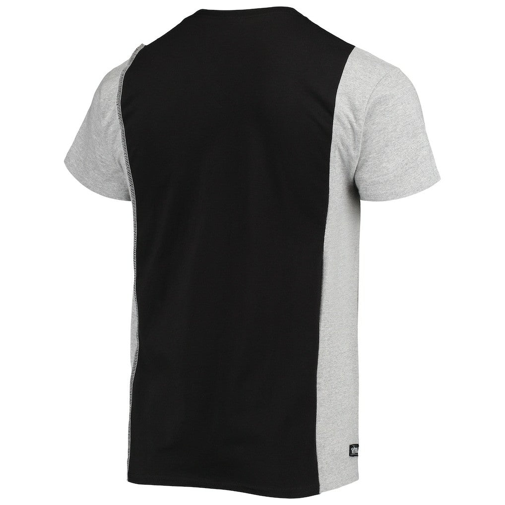 Los Angeles Chargers Refried Apparel Sustainable Split T-Shirt Black/Heathered Gray | NFL