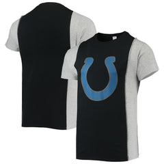 Indianapolis Colts Refried Apparel Sustainable Split T-Shirt Black/Heathered Gray | NFL