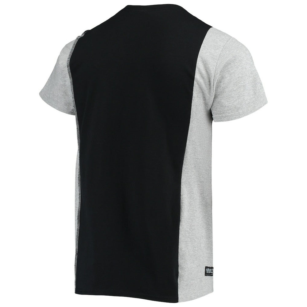 Los Angeles Rams Refried Apparel Sustainable Split T-Shirt Black/Heathered Gray | NFL