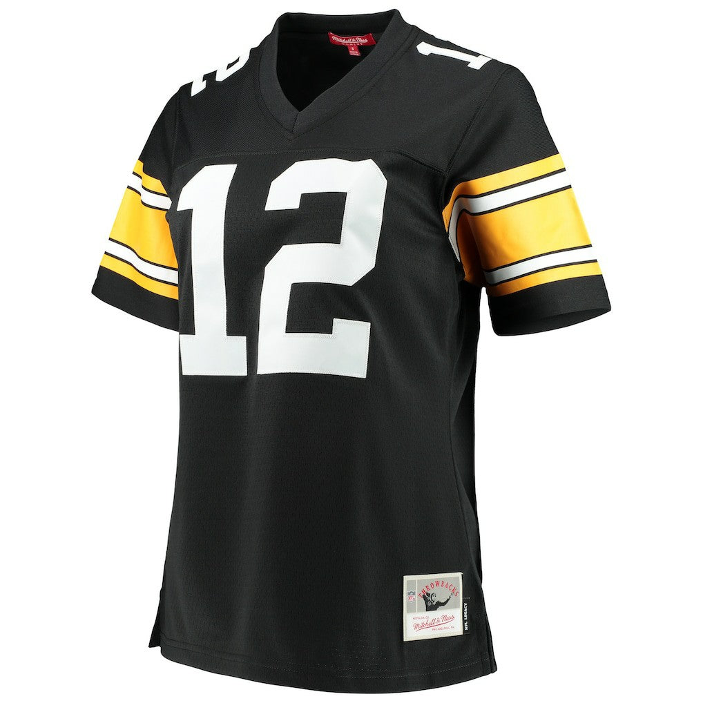 Terry Bradshaw Pittsburgh Steelers Women's Legacy Replica Player Jersey Black | Mitchell & Ness