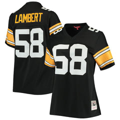 Jack Lambert Pittsburgh Steelers Women's Legacy Replica Player Jersey Black | Mitchell & Ness