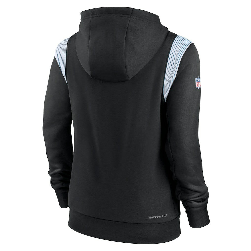 Carolina Panthers Women's Sideline Stack Performance Pullover Hoodie Black | Nike for Sale
