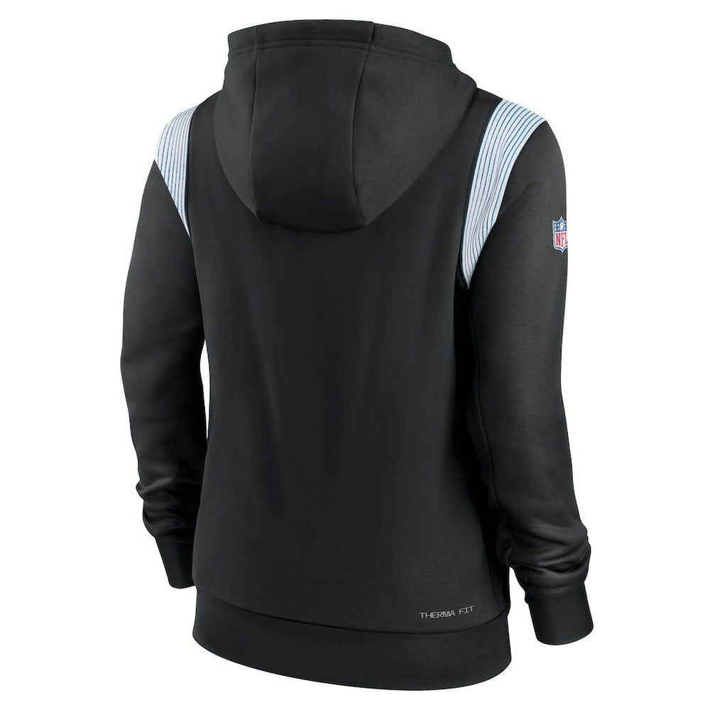 Carolina Panthers Women's Sideline Stack Performance Pullover Hoodie Black | Nike for Sale