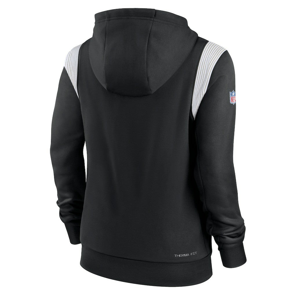 New Orleans Saints Women's Sideline Stack Performance Pullover Hoodie Black | Nike for Sale