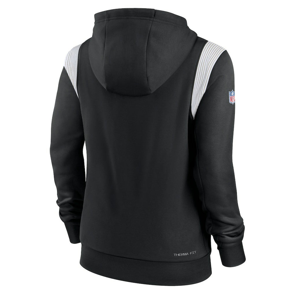 New Orleans Saints Women's Sideline Stack Performance Pullover Hoodie Black | Nike for Sale