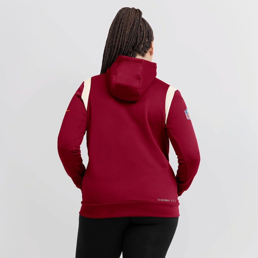 Washington Commanders Women's Sideline Stack Performance Pullover Hoodie Burgundy | Nike for Sale