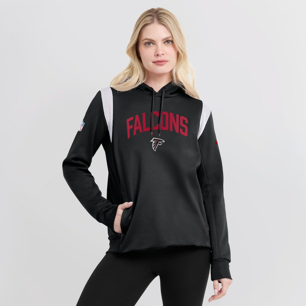 Atlanta Falcons Women's Sideline Stack Performance Pullover Hoodie Black | Nike for Sale