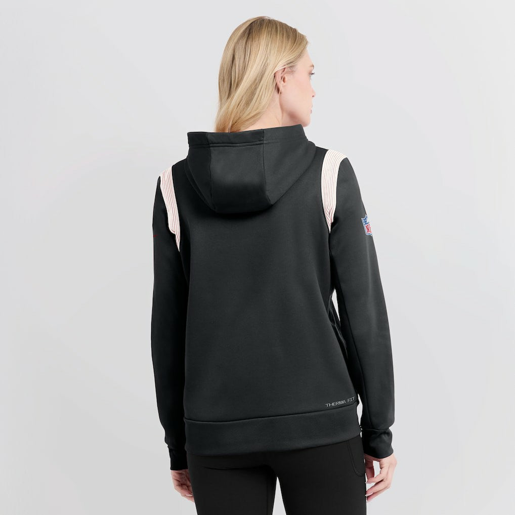 Atlanta Falcons Women's Sideline Stack Performance Pullover Hoodie Black | Nike for Sale