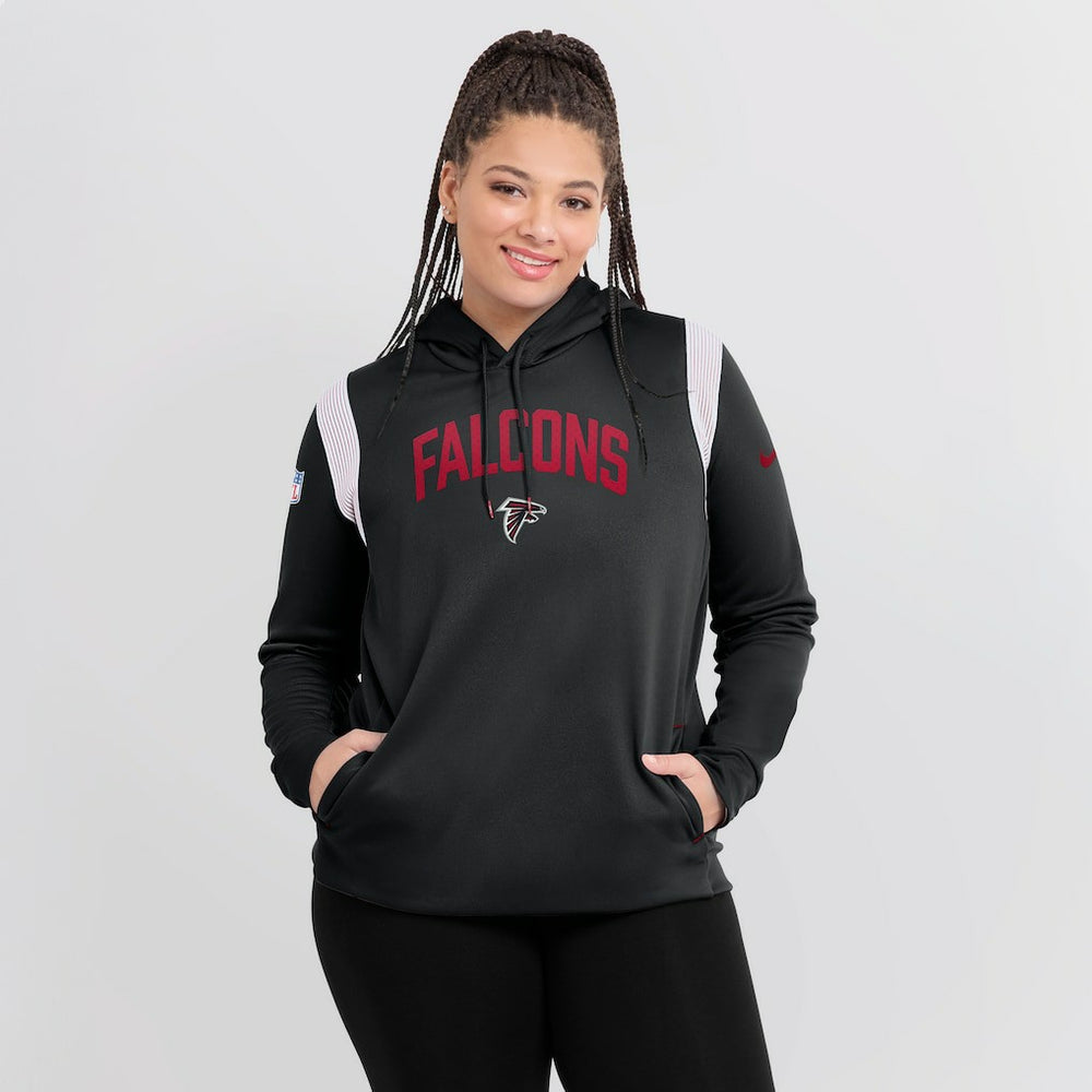 Atlanta Falcons Women's Sideline Stack Performance Pullover Hoodie Black | Nike for Sale