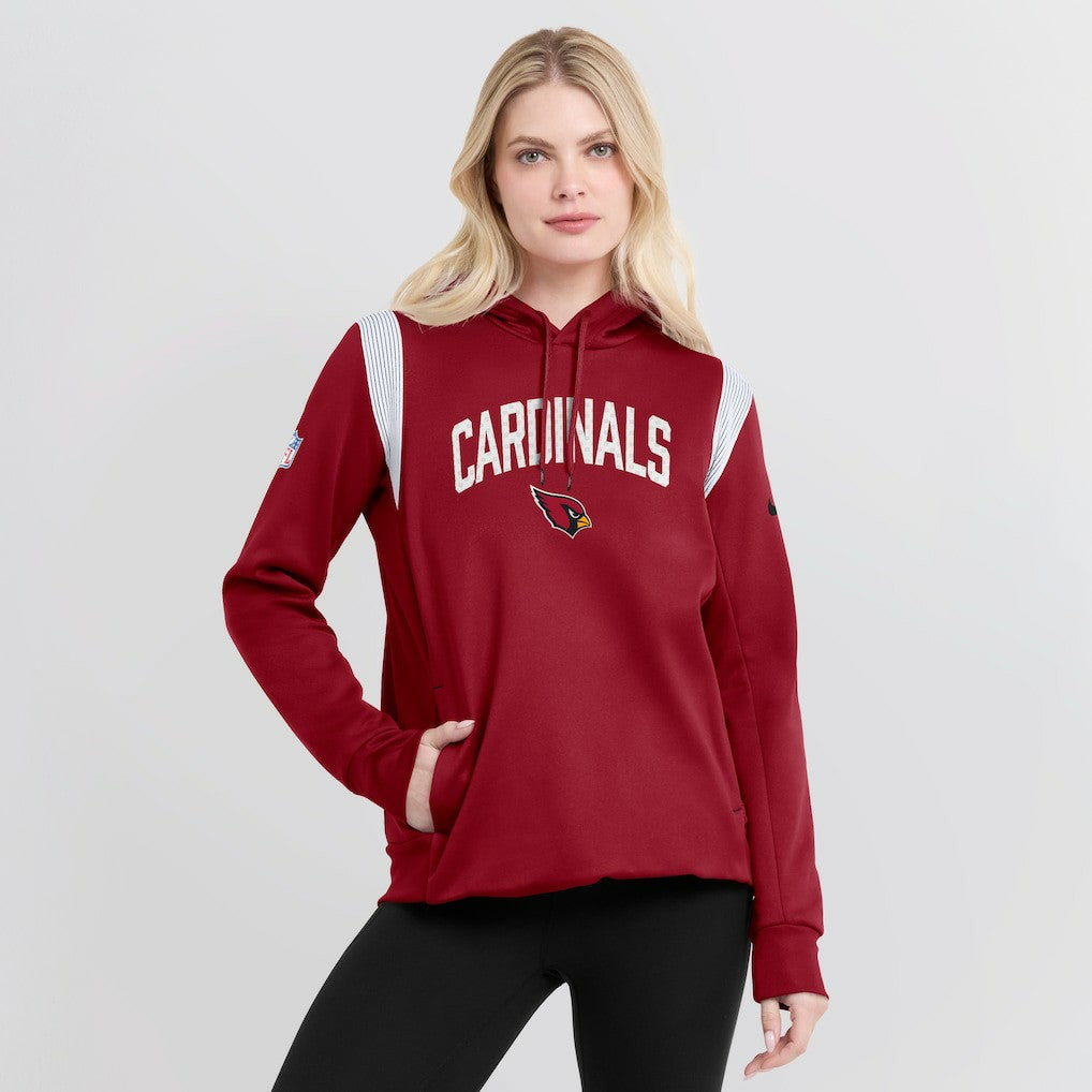Arizona Cardinals Women's Sideline Stack Performance Pullover Hoodie Cardinal | Nike for Sale