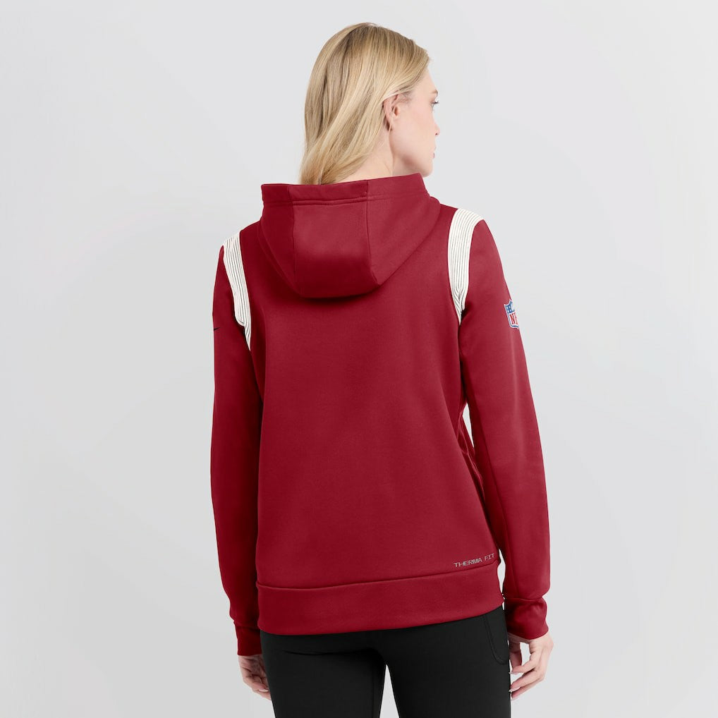 Arizona Cardinals Women's Sideline Stack Performance Pullover Hoodie Cardinal | Nike for Sale