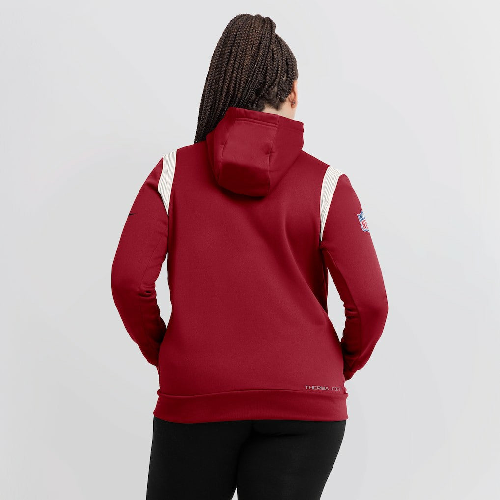 Arizona Cardinals Women's Sideline Stack Performance Pullover Hoodie Cardinal | Nike for Sale