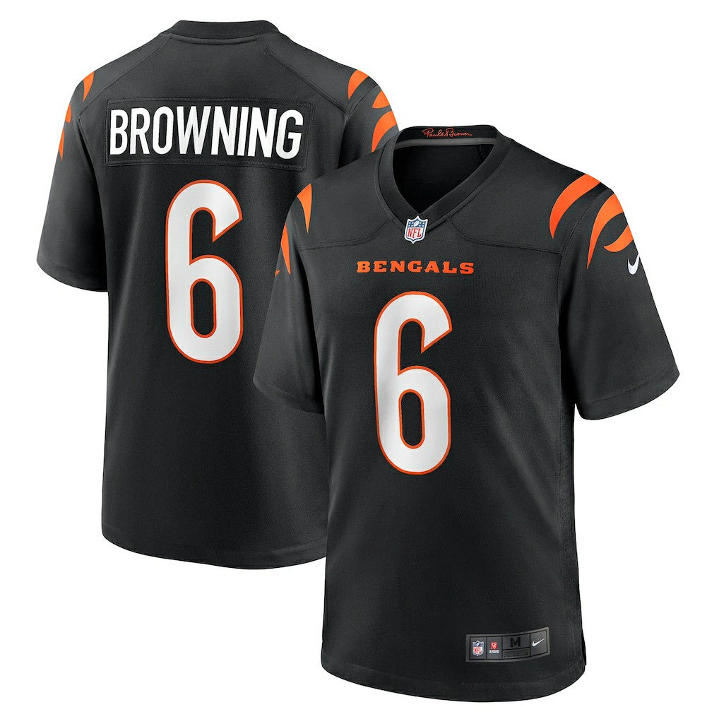 Jake Browning Cincinnati Bengals Game Jersey Black | Nike for Sale