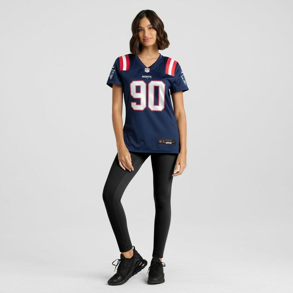 Christian Barmore New England Patriots Women's Game Jersey Navy | Nike for Sale