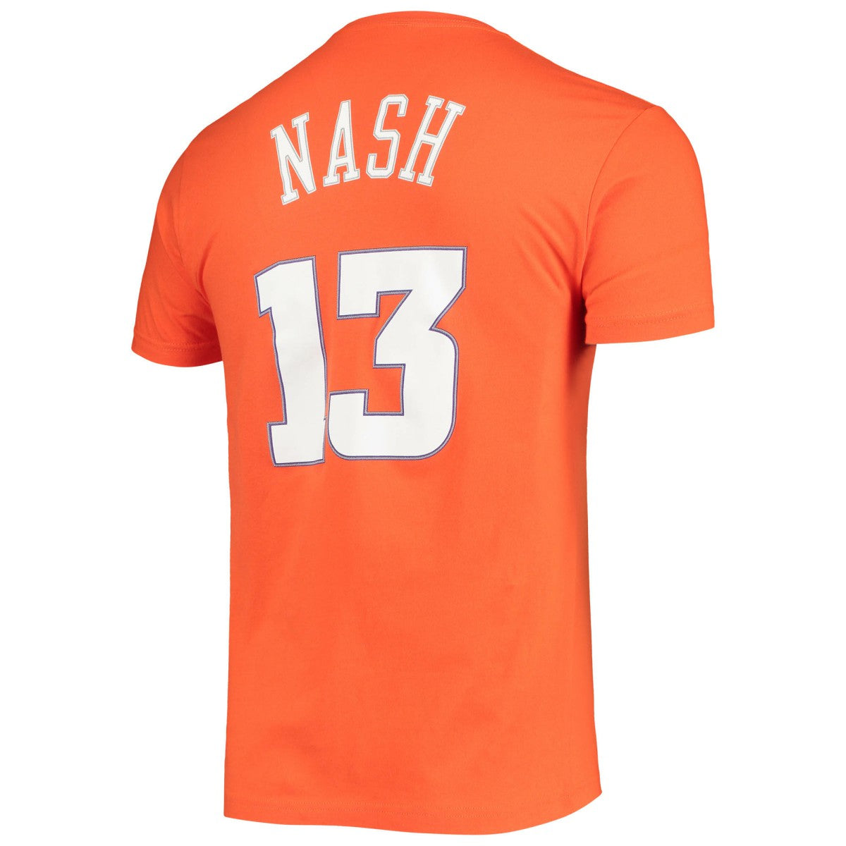 Steve Nash Phoenix Suns Hardwood Classics Stitch Name & Number T-Shirt Orange - NBA