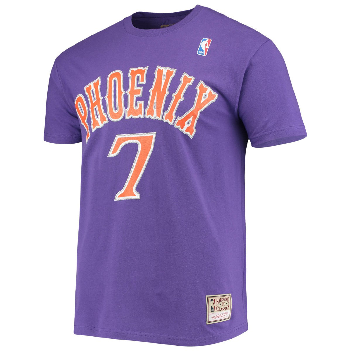 Kevin Johnson Phoenix Suns Hardwood Classics Stitch Name & Number T-Shirt Purple - NBA