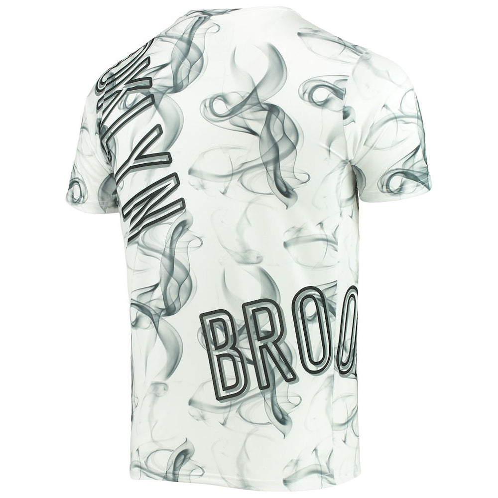 Brooklyn Nets FISLL Asymmetric Bold Smoke T-Shirt White/Black - NBA