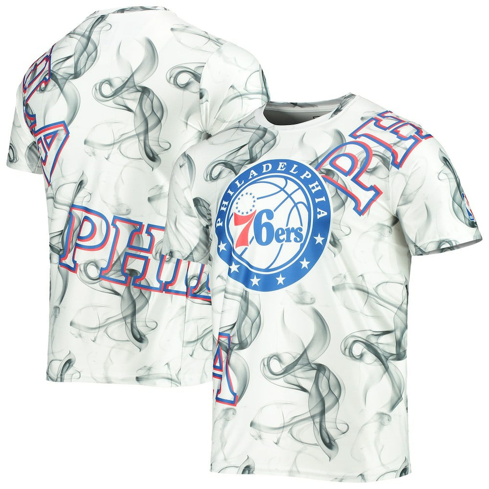 Philadelphia 76ers FISLL Asymmetric Bold Smoke T-Shirt White/Black - NBA