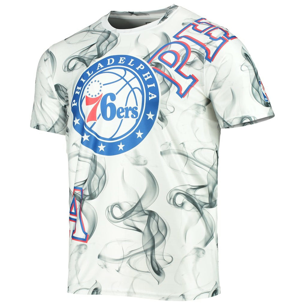 Philadelphia 76ers FISLL Asymmetric Bold Smoke T-Shirt White/Black - NBA