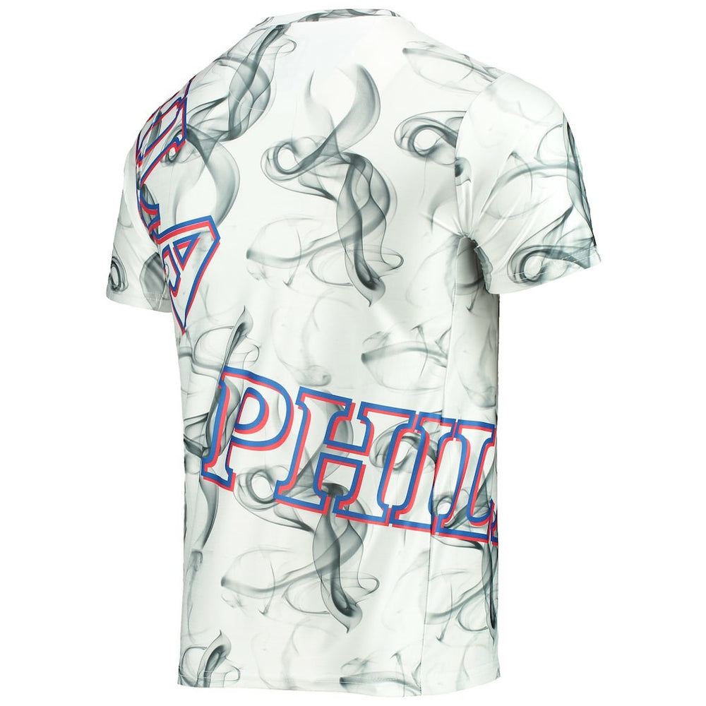 Philadelphia 76ers FISLL Asymmetric Bold Smoke T-Shirt White/Black - NBA