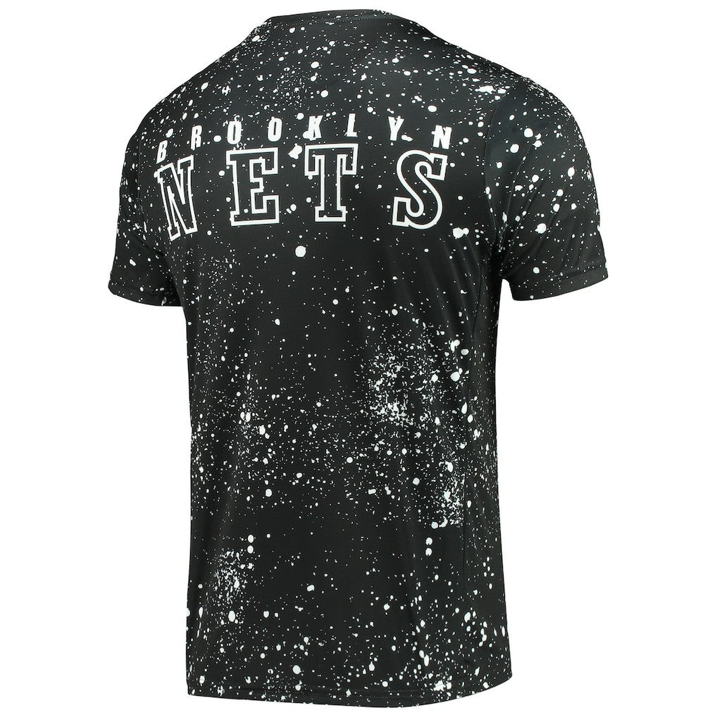 Brooklyn Nets FISLL Splatter Print T-Shirt Black - NBA