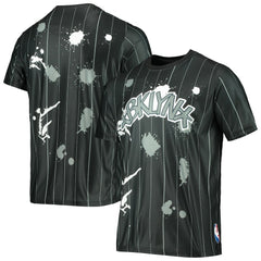 Brooklyn Nets FISLL Striped Splatter T-Shirt Black - NBA
