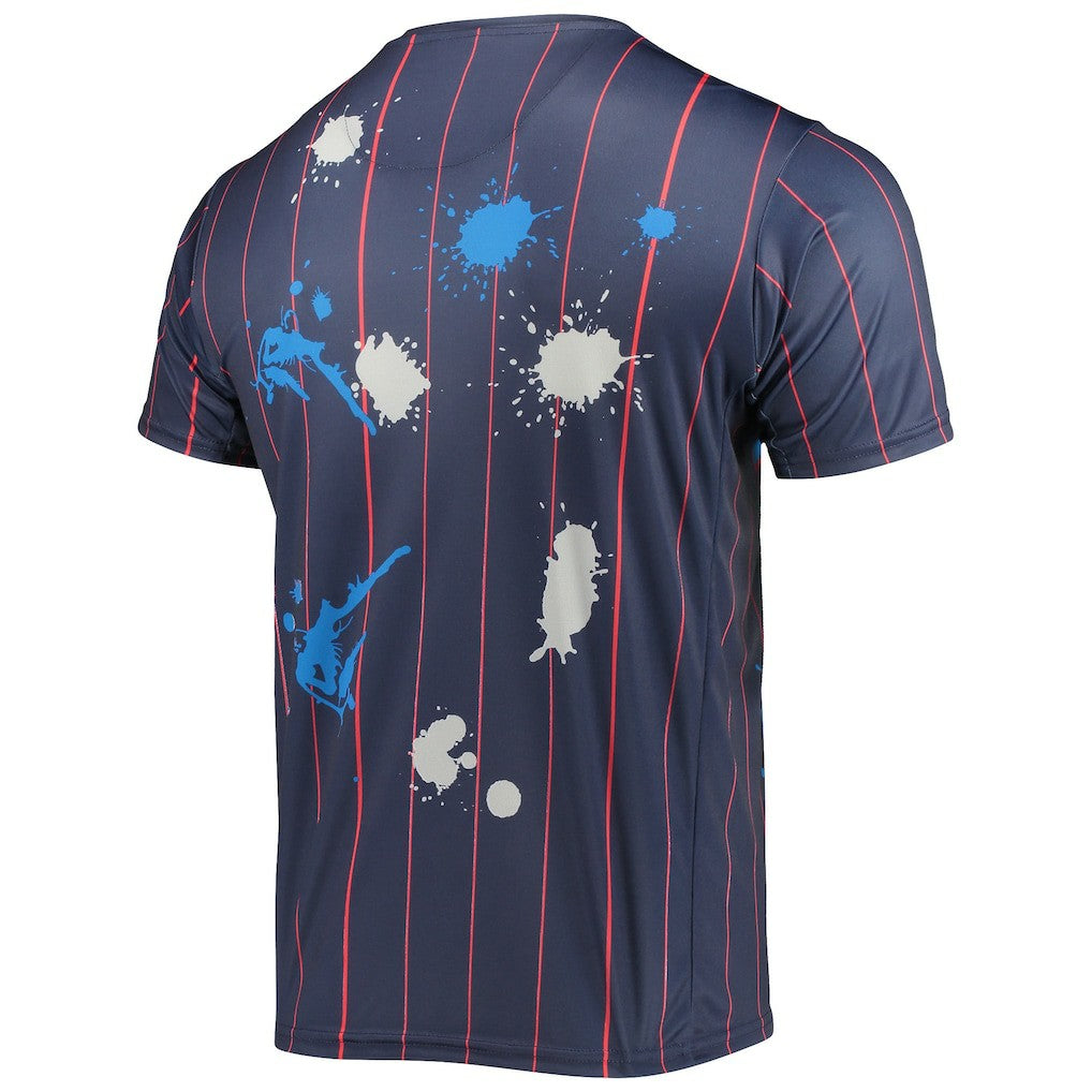 Philadelphia 76ers FISLL Striped Splatter T-Shirt Navy - NBA