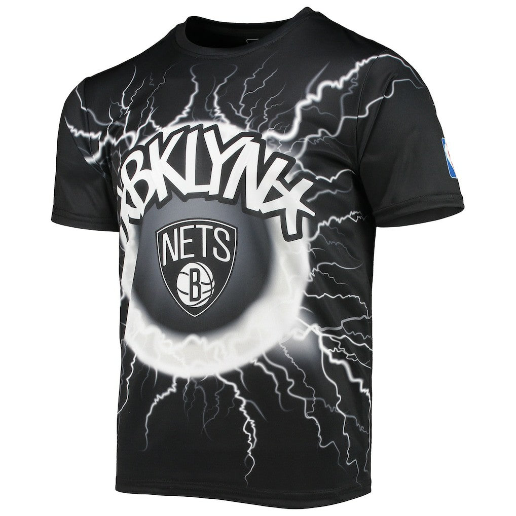 Brooklyn Nets FISLL Tornado Bolt T-Shirt Black - NBA