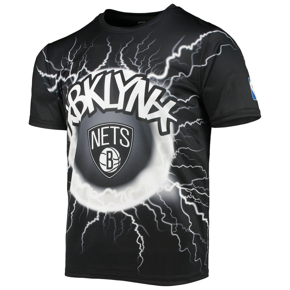 Brooklyn Nets FISLL Tornado Bolt T-Shirt Black - NBA