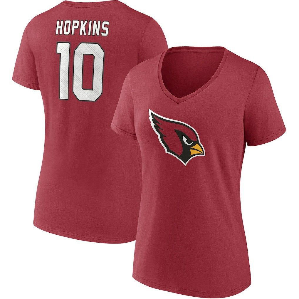 DeAndre Hopkins Arizona Cardinals Women's Player Icon Name & Number V-Neck T-Shirt Cardinal | Fanatics