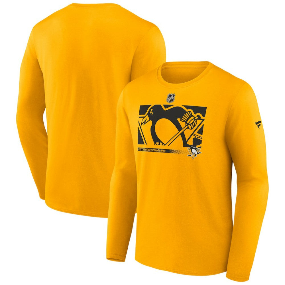 Pittsburgh Penguins Fanatics Authentic Pro Core Collection Secondary Long Sleeve T-Shirt - Gold - NHL
