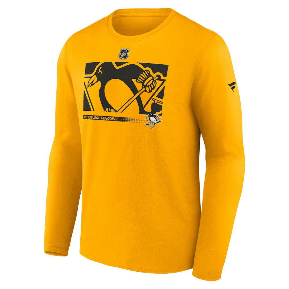 Pittsburgh Penguins Fanatics Authentic Pro Core Collection Secondary Long Sleeve T-Shirt - Gold - NHL