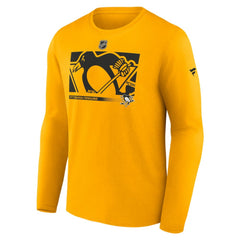 Pittsburgh Penguins Fanatics Authentic Pro Core Collection Secondary Long Sleeve T-Shirt - Gold - NHL