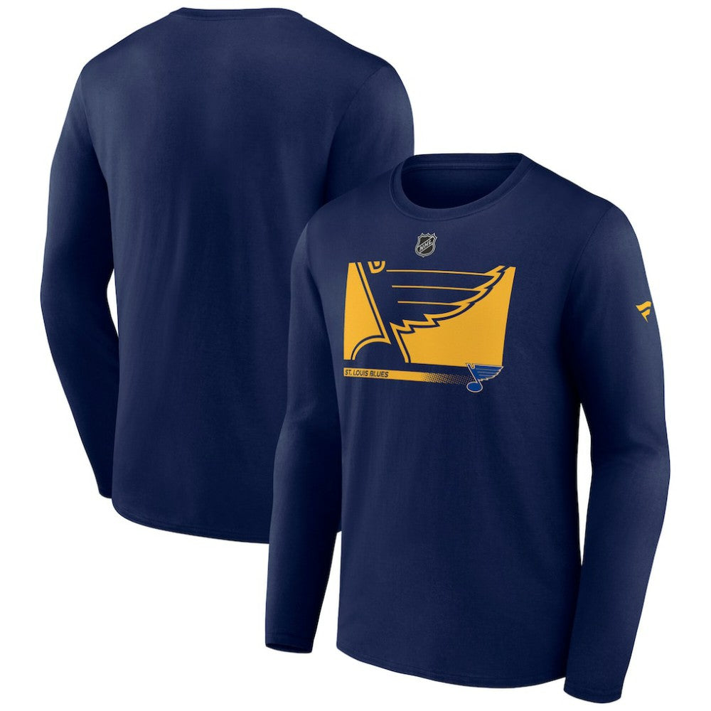 St. Louis Blues Fanatics Authentic Pro Core Collection Secondary Long Sleeve T-Shirt - Navy - NHL
